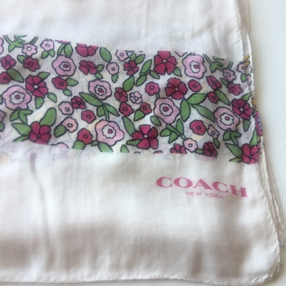 COACH Women's Floral Patchwork Oblong Scarf Wrap - Picture 3 of 7